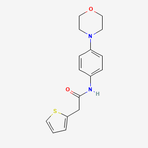 molecular formula C16H18N2O2S B2375269 N-(4-morpholinophenyl)-2-(thiophen-2-yl)acetamide CAS No. 303033-75-2