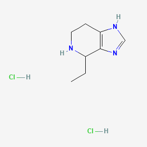 molecular formula C8H15Cl2N3 B2375277 4-Ethyl-4,5,6,7-tetrahydro-3H-imidazo[4,5-c]pyridine dihydrochloride CAS No. 424837-34-3