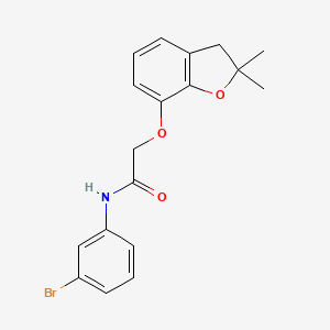 molecular formula C18H18BrNO3 B2375311 N-(3-bromophenyl)-2-[(2,2-dimethyl-2,3-dihydro-1-benzofuran-7-yl)oxy]acetamide CAS No. 946274-88-0