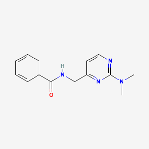 molecular formula C14H16N4O B2375321 N-((2-(dimethylamino)pyrimidin-4-yl)methyl)benzamide CAS No. 1796987-55-7