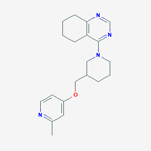 B2375332 4-[3-[(2-Methylpyridin-4-yl)oxymethyl]piperidin-1-yl]-5,6,7,8-tetrahydroquinazoline CAS No. 2379993-99-2