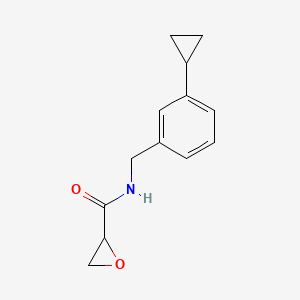 molecular formula C13H15NO2 B2375429 N-[(3-Cyclopropylphenyl)methyl]oxirane-2-carboxamide CAS No. 2411219-99-1