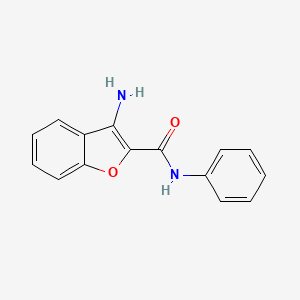 molecular formula C15H12N2O2 B2375443 3-amino-N-phenylbenzofuran-2-carboxamide CAS No. 361991-92-6