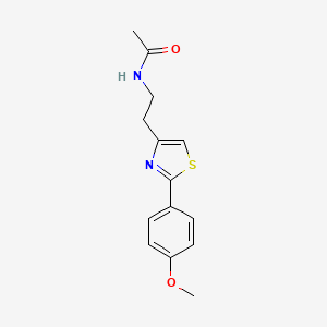 molecular formula C14H16N2O2S B2375468 N-{2-[2-(4-methoxyphenyl)-1,3-thiazol-4-yl]ethyl}acetamide CAS No. 863513-53-5