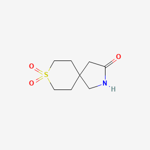 molecular formula C8H13NO3S B2375480 8-Thia-2-azaspiro[4.5]decan-3-one 8,8-dioxide CAS No. 1477740-44-5