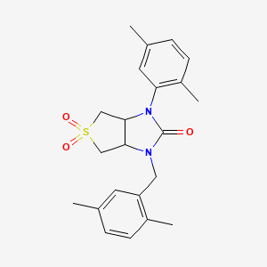 molecular formula C22H26N2O3S B2375490 1-(2,5-dimethylbenzyl)-3-(2,5-dimethylphenyl)tetrahydro-1H-thieno[3,4-d]imidazol-2(3H)-one 5,5-dioxide CAS No. 894926-27-3