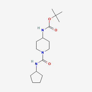 molecular formula C16H29N3O3 B2375550 tert-Butyl 1-(cyclopentylcarbamoyl)piperidin-4-ylcarbamate CAS No. 1286266-01-0