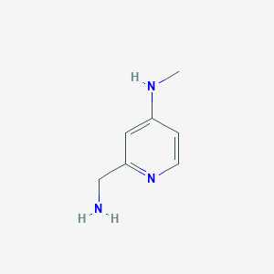 molecular formula C7H11N3 B2375556 2-(aminomethyl)-N-methylpyridin-4-amine CAS No. 1344306-04-2