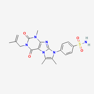 4-(1,6,7-trimethyl-3-(2-methylallyl)-2,4-dioxo-3,4-dihydro-1H-imidazo[2,1-f]purin-8(2H)-yl)benzenesulfonamide