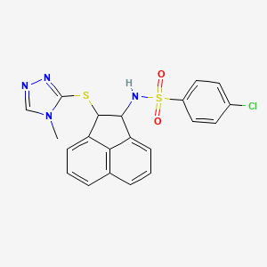 4-Chloro-N-[2-(4-methyl-4H-[1,2,4]triazol-3-ylsulfanyl)-acenaphthen-1-yl]-benzenesulfonamide