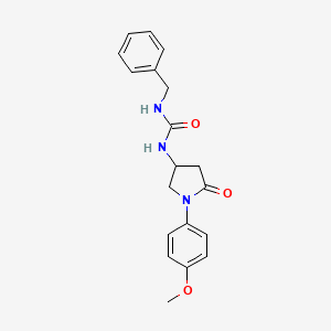 1-Benzyl-3-[1-(4-methoxyphenyl)-5-oxopyrrolidin-3-yl]urea