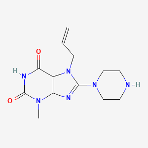 3-Methyl-8-piperazin-1-yl-7-prop-2-enylpurine-2,6-dione