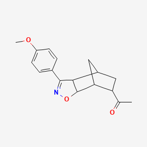 1-[3-(4-Methoxyphenyl)-3a,4,5,6,7,7a-hexahydro-4,7-methano-1,2-benzoxazol-6-yl]ethanone