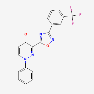 1-(3,4-Dimethylbenzoyl)-4-[(5-phenyl-1,3,4-oxadiazol-2-yl)methyl]piperidine
