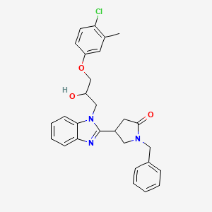 1-benzyl-4-{1-[3-(4-chloro-3-methylphenoxy)-2-hydroxypropyl]-1H-benzimidazol-2-yl}pyrrolidin-2-one