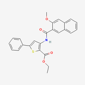 molecular formula C25H21NO4S B2375611 ethyl 3-(3-methoxynaphthalene-2-amido)-5-phenylthiophene-2-carboxylate CAS No. 391866-74-3