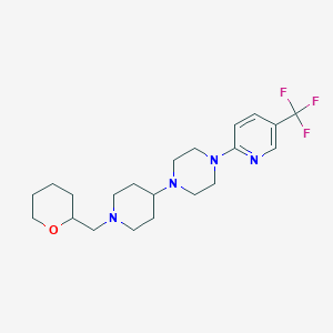1-(1-((tetrahydro-2H-pyran-2-yl)methyl)piperidin-4-yl)-4-(5-(trifluoromethyl)pyridin-2-yl)piperazine