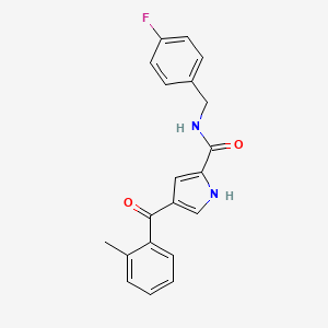 N-(4-fluorobenzyl)-4-(2-methylbenzoyl)-1H-pyrrole-2-carboxamide