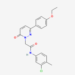 molecular formula C21H20ClN3O3 B2375614 N-(3-chloro-4-methylphenyl)-2-[3-(4-ethoxyphenyl)-6-oxo-1,6-dihydropyridazin-1-yl]acetamide CAS No. 899946-67-9