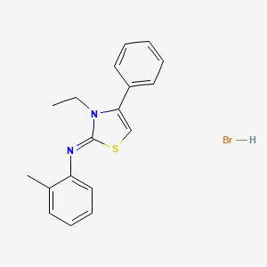 molecular formula C18H19BrN2S B2375618 (Z)-N-(3-ethyl-4-phenylthiazol-2(3H)-ylidene)-2-methylaniline hydrobromide CAS No. 1217217-84-9
