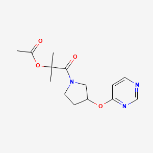 2-Methyl-1-oxo-1-(3-(pyrimidin-4-yloxy)pyrrolidin-1-yl)propan-2-yl acetate