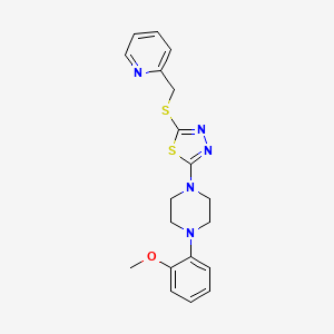 2-(4-(2-Methoxyphenyl)piperazin-1-yl)-5-((pyridin-2-ylmethyl)thio)-1,3,4-thiadiazole