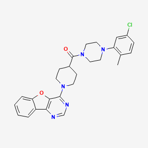 (1-(Benzofuro[3,2-d]pyrimidin-4-yl)piperidin-4-yl)(4-(5-chloro-2-methylphenyl)piperazin-1-yl)methanone