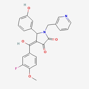 4-(3-fluoro-4-methoxybenzoyl)-3-hydroxy-5-(3-hydroxyphenyl)-1-(pyridin-3-ylmethyl)-1H-pyrrol-2(5H)-one