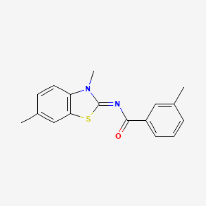 (E)-N-(3,6-dimethylbenzo[d]thiazol-2(3H)-ylidene)-3-methylbenzamide