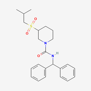 molecular formula C23H30N2O3S B2375642 N-(diphenylmethyl)-3-(2-methylpropanesulfonyl)piperidine-1-carboxamide CAS No. 2097891-47-7