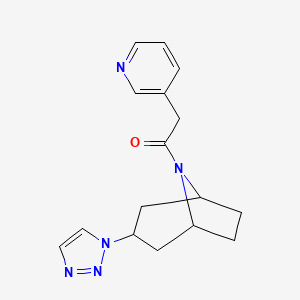 2-(pyridin-3-yl)-1-[3-(1H-1,2,3-triazol-1-yl)-8-azabicyclo[3.2.1]octan-8-yl]ethan-1-one
