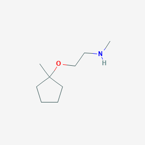 molecular formula C9H19NO B2375645 N-Methyl-2-(1-methylcyclopentyl)oxyethanamine CAS No. 2293567-44-7