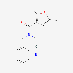 molecular formula C16H16N2O2 B2375651 N-benzyl-N-(cyanomethyl)-2,5-dimethylfuran-3-carboxamide CAS No. 1252520-92-5