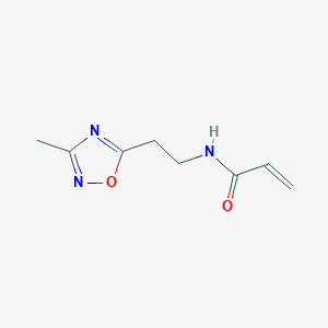 molecular formula C8H11N3O2 B2375667 N-[2-(3-Methyl-1,2,4-oxadiazol-5-yl)ethyl]prop-2-enamide CAS No. 1698295-80-5