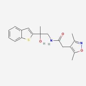 N-(2-(benzo[b]thiophen-2-yl)-2-hydroxypropyl)-2-(3,5-dimethylisoxazol-4-yl)acetamide