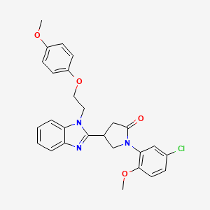 1-(5-chloro-2-methoxyphenyl)-4-{1-[2-(4-methoxyphenoxy)ethyl]-1H-benzimidazol-2-yl}pyrrolidin-2-one