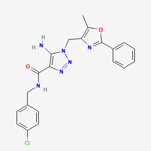 molecular formula C21H19ClN6O2 B2375687 2-{[4-(2-bromobenzoyl)piperazin-1-yl]carbonyl}-5-methoxy-1H-indole CAS No. 1113103-16-4