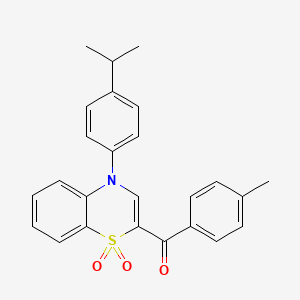 [4-(4-isopropylphenyl)-1,1-dioxido-4H-1,4-benzothiazin-2-yl](4-methylphenyl)methanone
