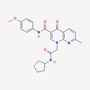 1-(2-(cyclopentylamino)-2-oxoethyl)-N-(4-methoxyphenyl)-7-methyl-4-oxo-1,4-dihydro-1,8-naphthyridine-3-carboxamide