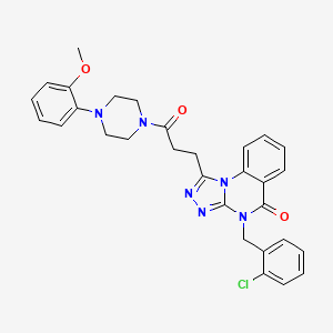 4-(2-chlorobenzyl)-1-{3-[4-(2-methoxyphenyl)piperazin-1-yl]-3-oxopropyl}[1,2,4]triazolo[4,3-a]quinazolin-5(4H)-one