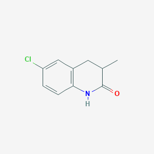 molecular formula C10H10ClNO B2375701 2(1H)-Quinolinone, 6-chloro-3,4-dihydro-3-methyl- CAS No. 267226-20-0