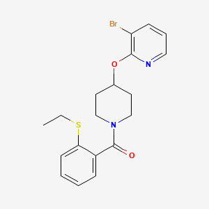 molecular formula C19H21BrN2O2S B2375706 (4-((3-Bromopyridin-2-yl)oxy)piperidin-1-yl)(2-(ethylthio)phenyl)methanone CAS No. 1448072-23-8