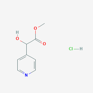molecular formula C8H10ClNO3 B2375708 Methyl hydroxy(pyridin-4-yl)acetate hydrochloride CAS No. 1354940-87-6