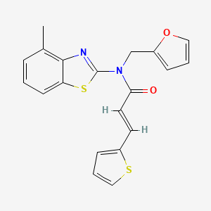 (E)-N-(furan-2-ylmethyl)-N-(4-methylbenzo[d]thiazol-2-yl)-3-(thiophen-2-yl)acrylamide