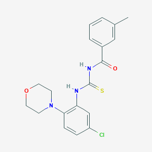 molecular formula C19H20ClN3O2S B237571 N-[5-chloro-2-(4-morpholinyl)phenyl]-N'-(3-methylbenzoyl)thiourea 