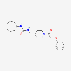 1-Cycloheptyl-3-((1-(2-phenoxyacetyl)piperidin-4-yl)methyl)urea