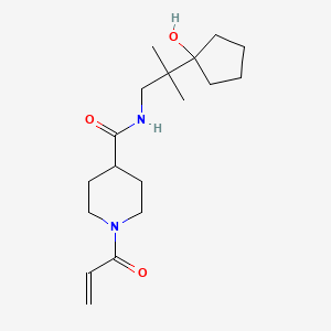 B2375716 N-[2-(1-Hydroxycyclopentyl)-2-methylpropyl]-1-prop-2-enoylpiperidine-4-carboxamide CAS No. 2361818-38-2