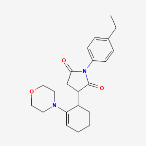 1-(4-Ethylphenyl)-3-(2-morpholinocyclohex-2-en-1-yl)pyrrolidine-2,5-dione