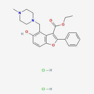 Ethyl 5-hydroxy-4-((4-methylpiperazin-1-yl)methyl)-2-phenylbenzofuran-3-carboxylate dihydrochloride