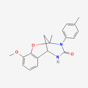 10-methoxy-2-methyl-3-(p-tolyl)-5,6-dihydro-2H-2,6-methanobenzo[g][1,3,5]oxadiazocin-4(3H)-one